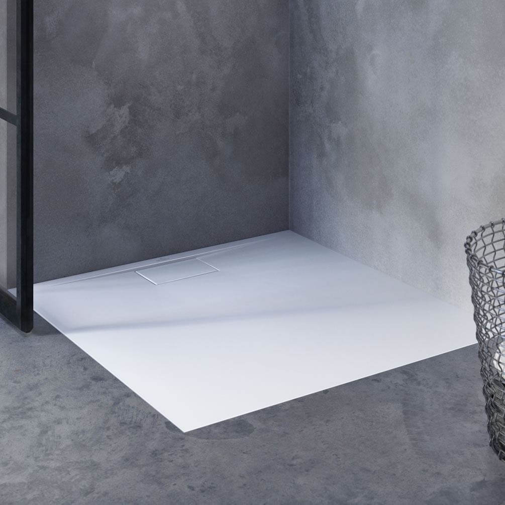 Lifestyle image of Villeroy & Boch Architectura 900mm White Alpin MetalRim Shower Tray